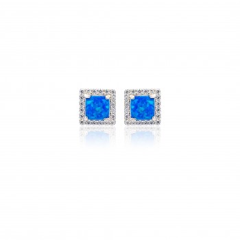 Earrings with Opal Stone in Silver 925