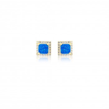 Earrings with Opal Stone in Silver 925