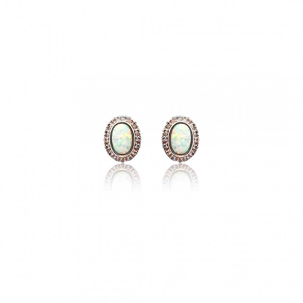 Σκουλαρίκια με Opal Πέτρα από Ασήμι 925