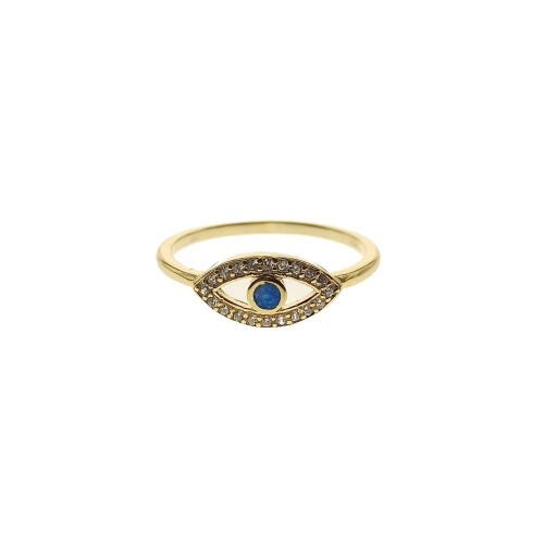 Δαχτυλίδι Μάτι με Opal Πέτρα από Ασήμι 925