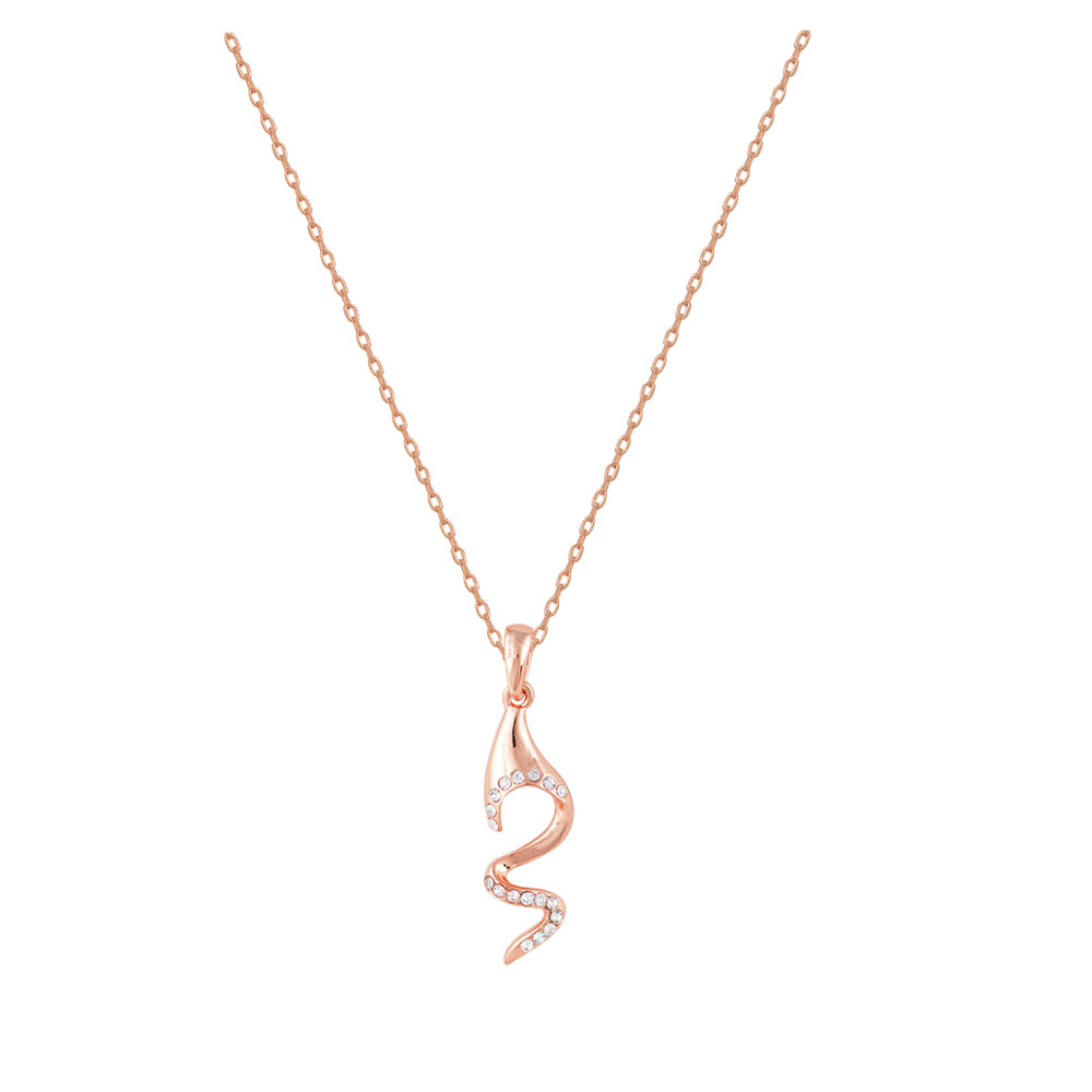 Snake Necklace in Alloy with 18K Gold plating