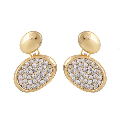 EARRINGS FROM ALLOY WITH GOLD 18K PLATINUM
