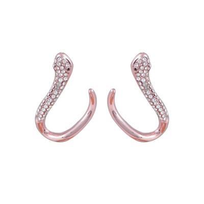 Stud Snake Earrings in Alloy with 18K Gold plating