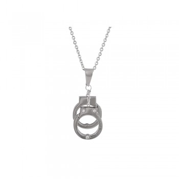 Men's Handcuff Necklace in Stainless Steel