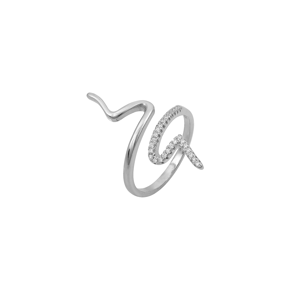 Δαχτυλίδι Φίδι από Ασήμι 925