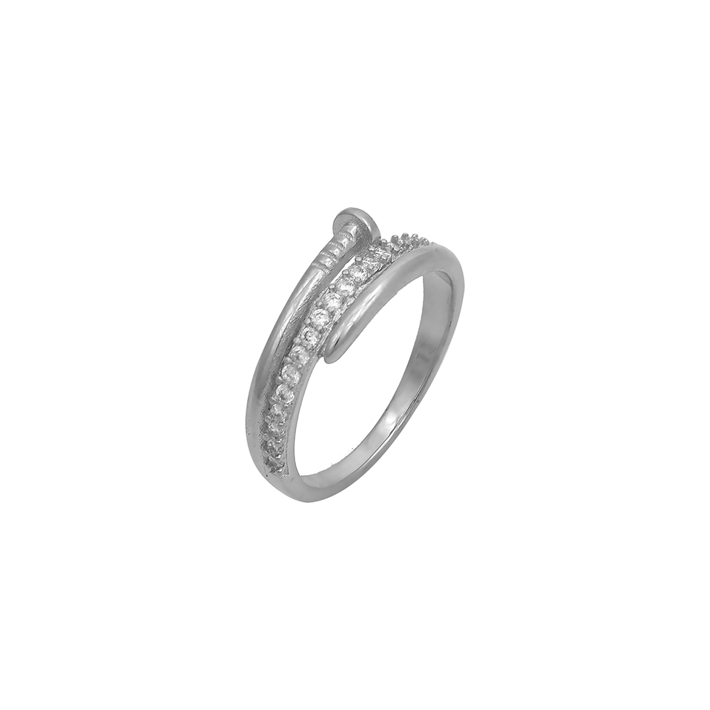 Nail Ring in Silver 925