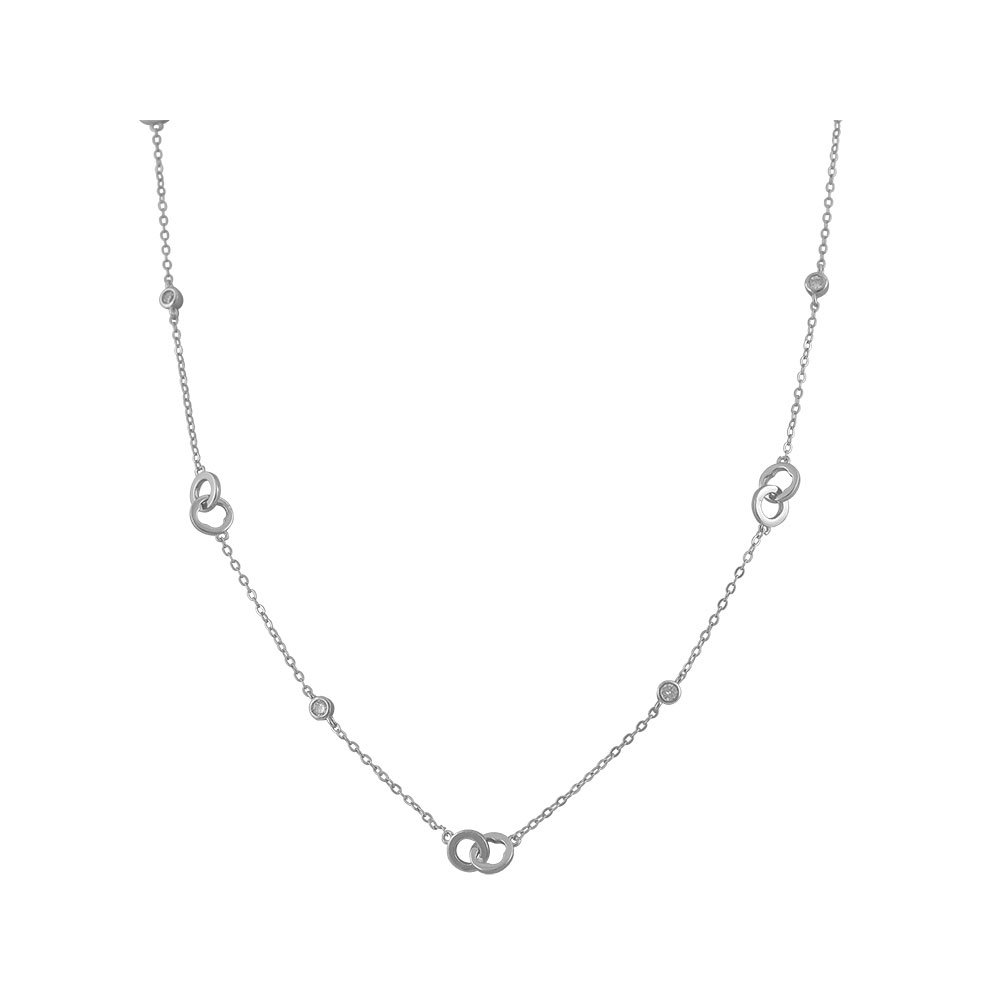 Hoop Necklace in Silver 925