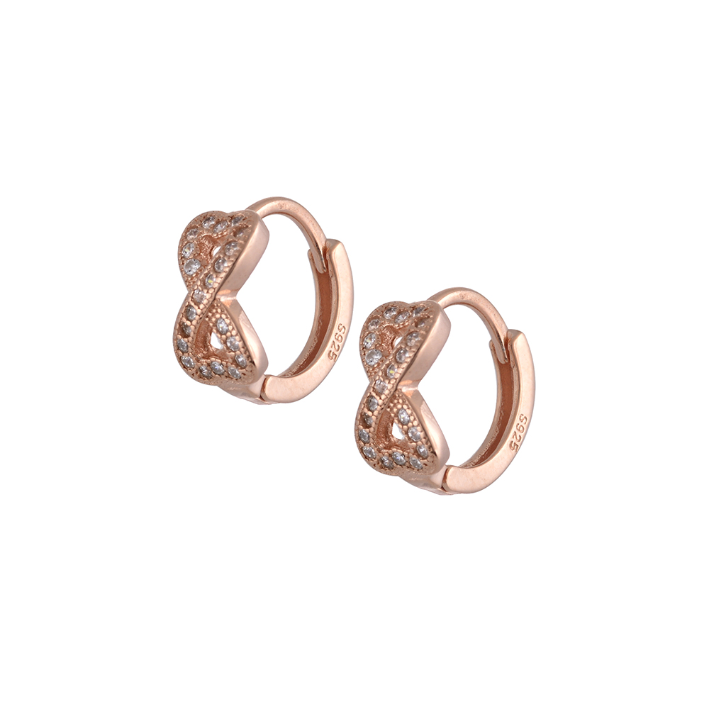 Huggie Infinity Earrings in Silver 925