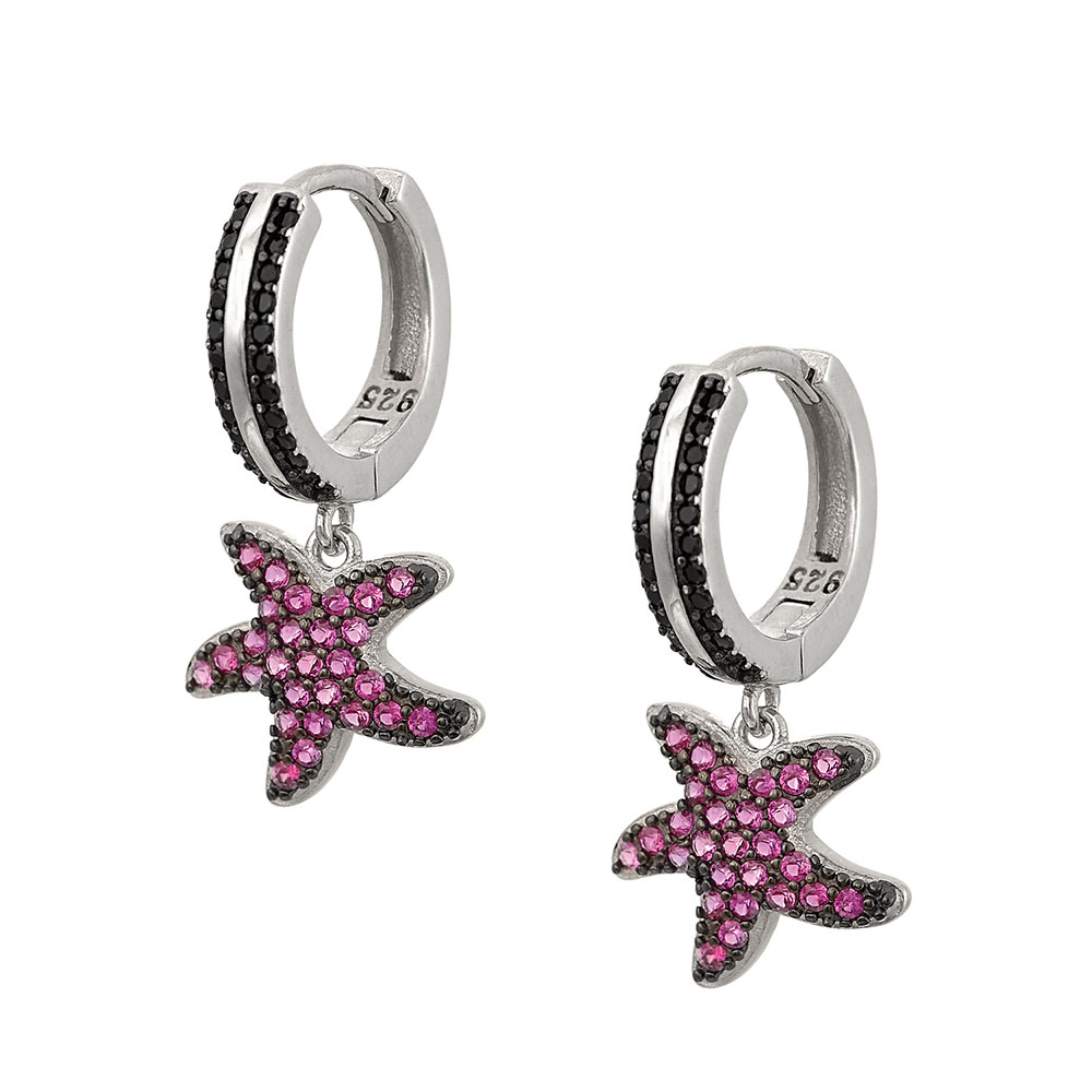 Huggie Starfish Earrings in Silver 925