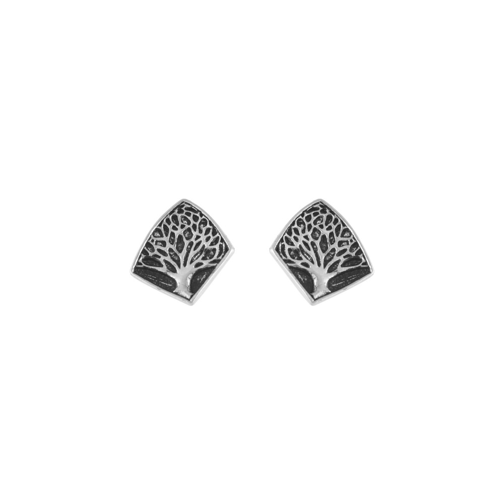 Stud Tree Earrings in Silver 925