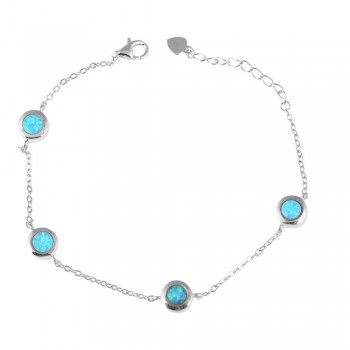 Bracelet with Opal Stone in Silver 925