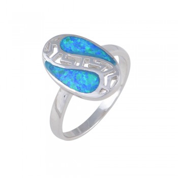 Solitaire Ring with Opal Stone in Silver 925