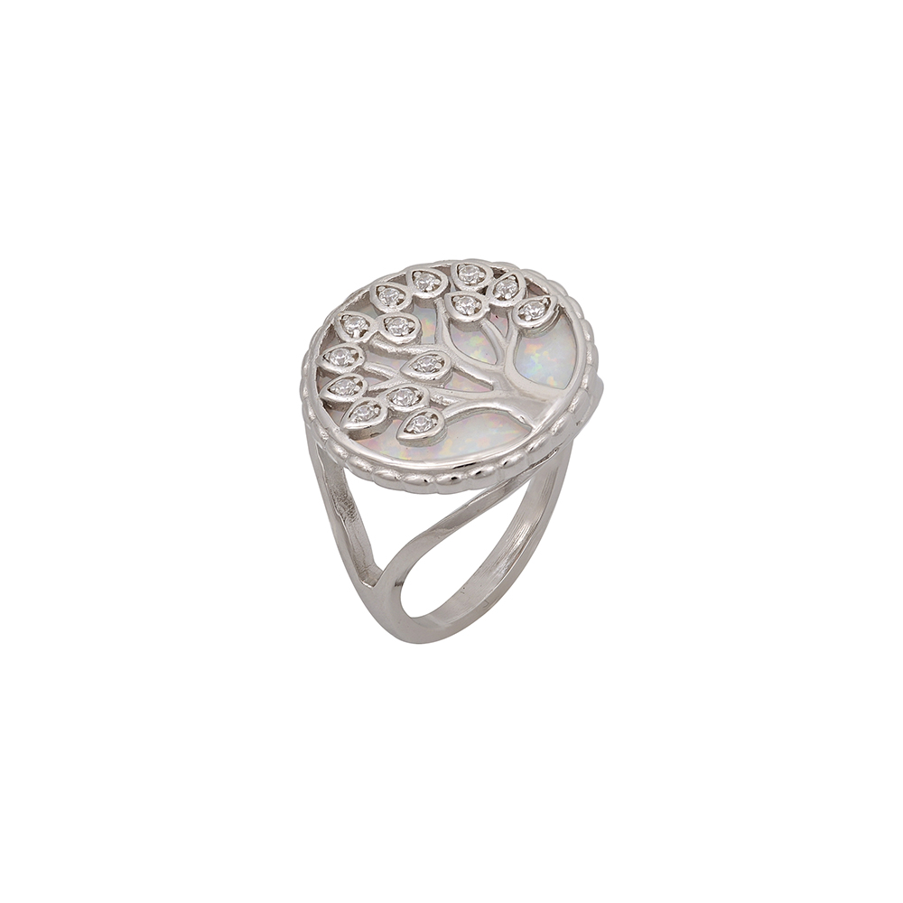 Ring Tree with Opal Stone in Silver 925
