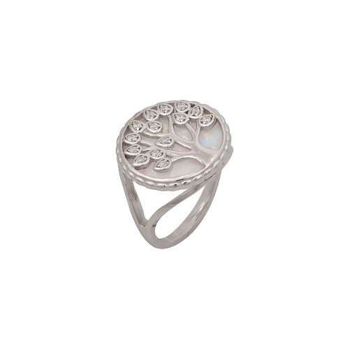 Δαχτυλίδι Δέντρο με Opal Πέτρα από Ασήμι 925