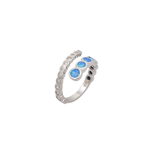 Wrap Ring with Opal Stone in Silver 925