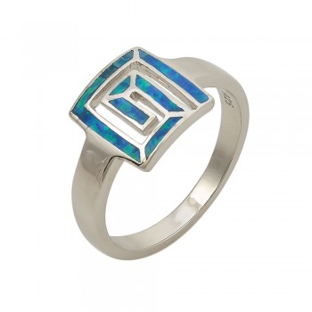 Δαχτυλίδι Μαίανδρος με Opal Πέτρα από Ασήμι 925