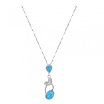 Κολίε με Opal Πέτρα από Ασήμι 925