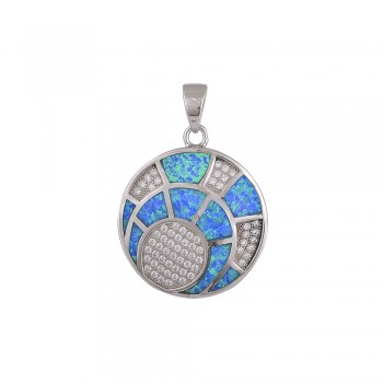Μοτίφ Δίσκος με Opal Πέτρα από Ασήμι 925