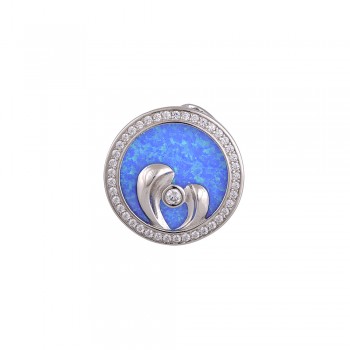 Μοτίφ Δίσκος με Opal Πέτρα από Ασήμι 925