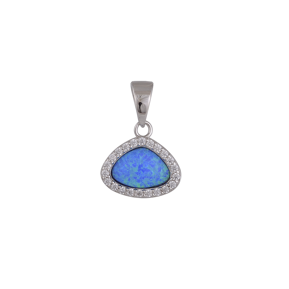 Hand Rosette with Opal Stone in Silver 925