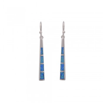 Shoulder Duster Earrings with Opal Stone in Silver 925