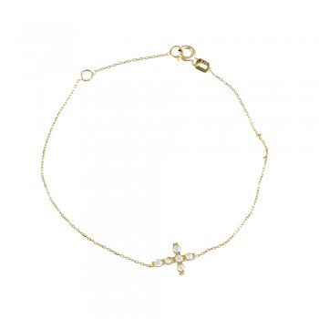 Cross Bracelet in Gold 9K