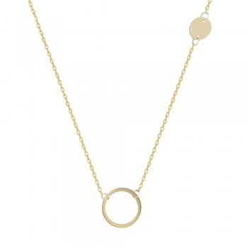 Circle Necklace in Gold 9K