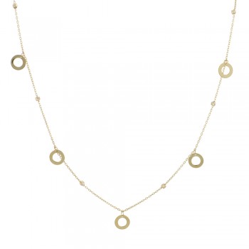 Circle Necklace in Gold 9K