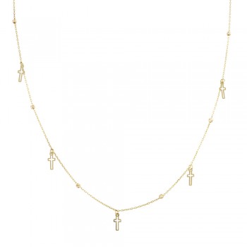 Cross Necklace in Gold 9K