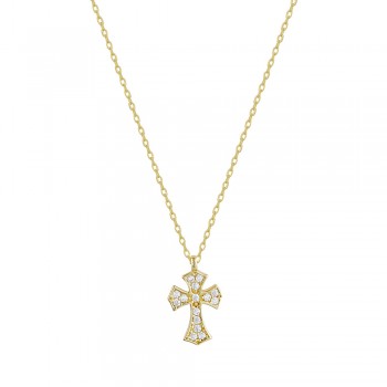 Cross Necklace in Gold 9K