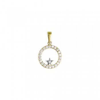 Circle Pendant in Gold 9K