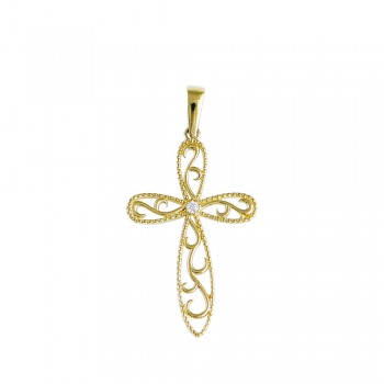 Cross Pendant in Gold 9K