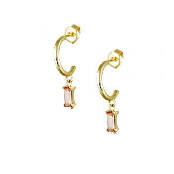 C- hoop Earrings in Gold 9K