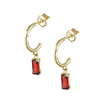 C- hoop Earrings in Gold 9K