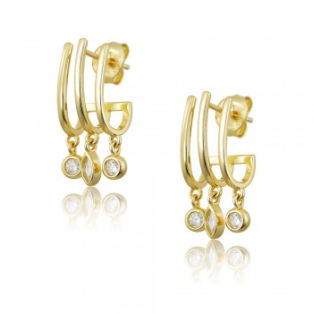 C-Hoop Earrings in Silver 925
