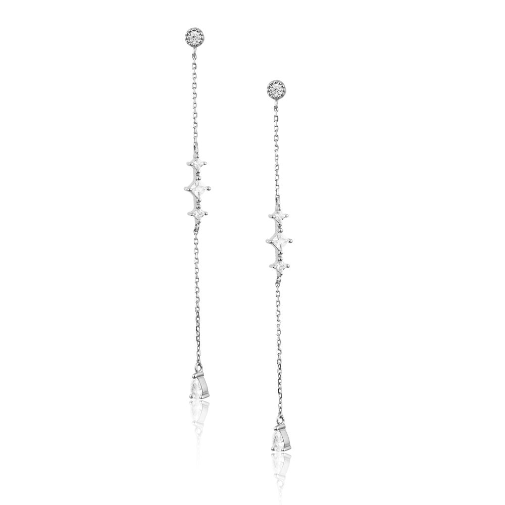 Drop Earrings in Silver 925