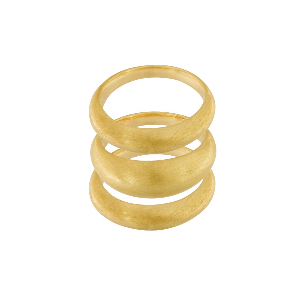 Δαχτυλίδι Tabitha επιπλατινωμένο με Χρυσό 14Κ