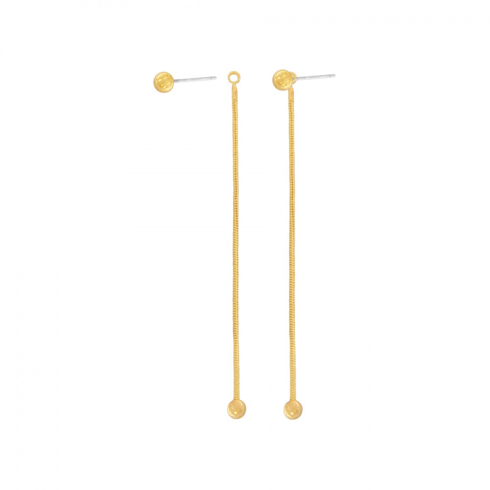 Σκουλαρίκια Tula επιπλατινωμένα με Χρυσό 14Κ