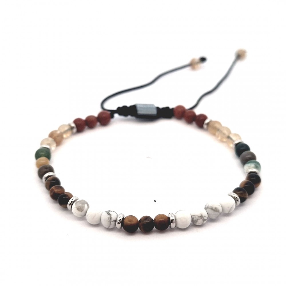 Men's handmade bracelet made of semi-precious stones